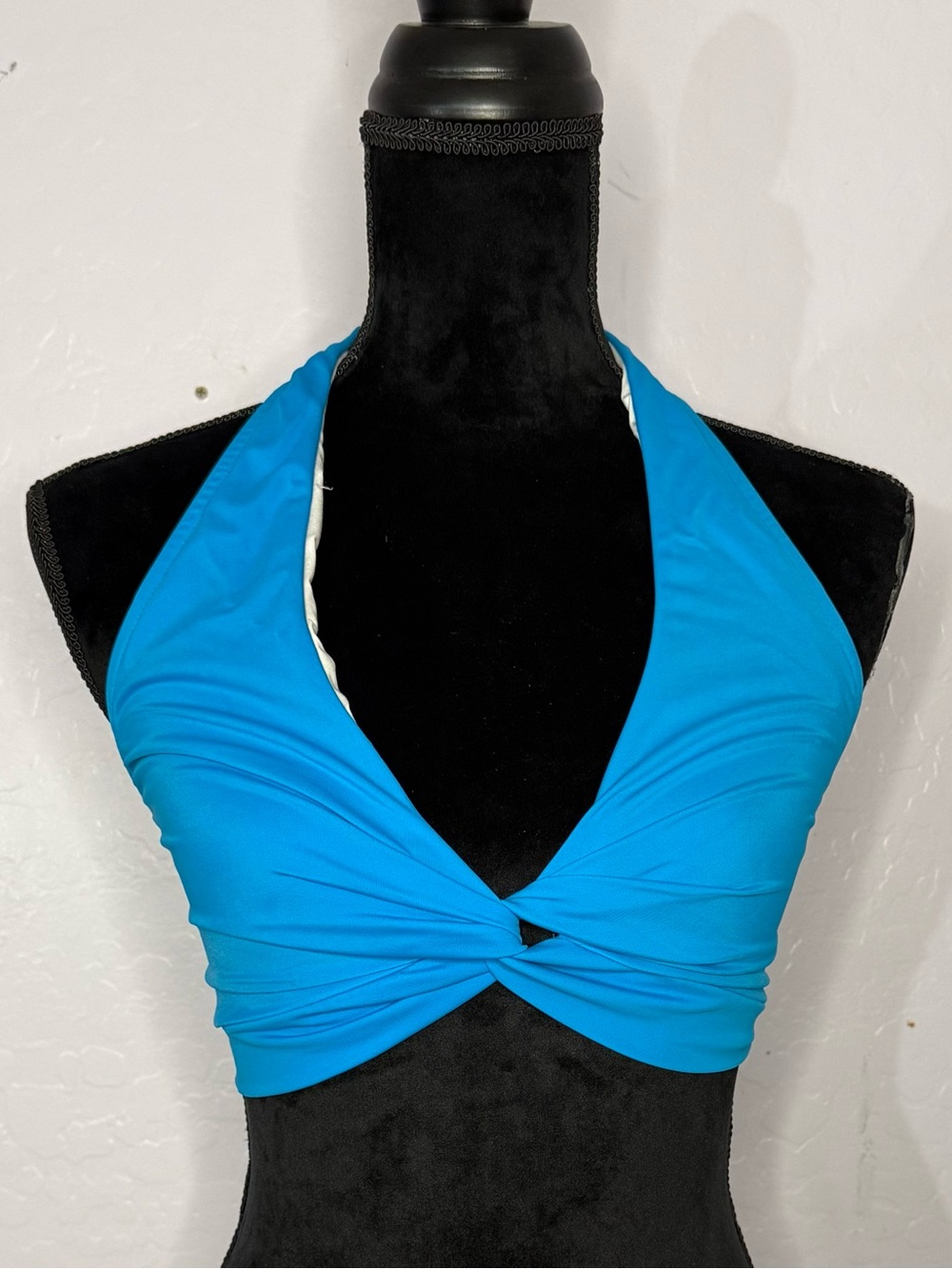 Venus Blue Twist Halter Bikini Top